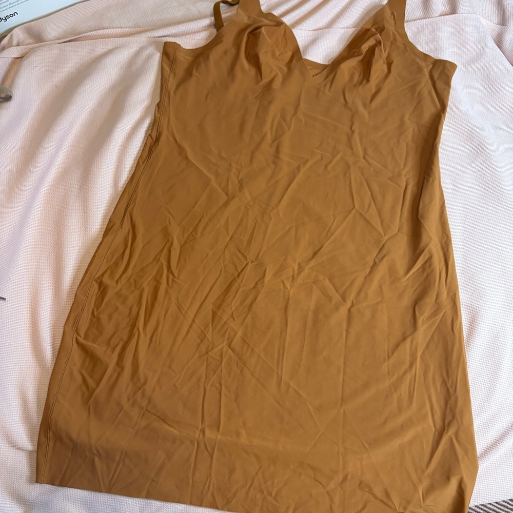 Skims Foundations Slip Mini Dress bronze sz 2X